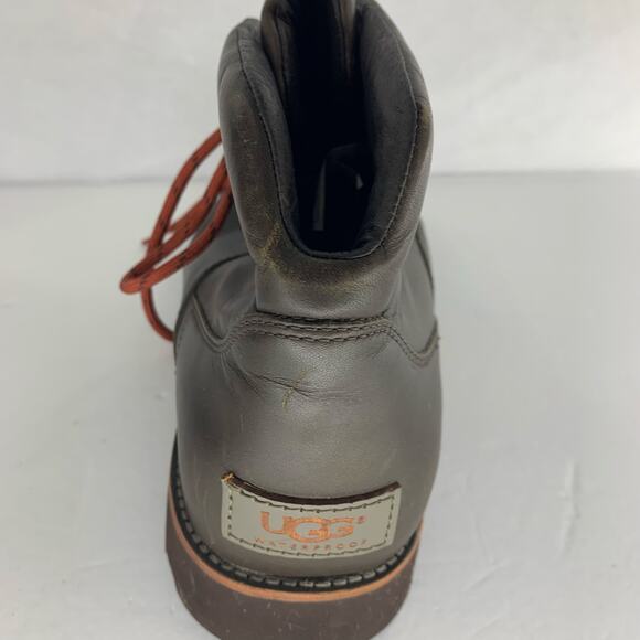 UGG Hafstein Waterproof Leather Lace-Up Boots Men's Size 10 - Picture 5 of 12